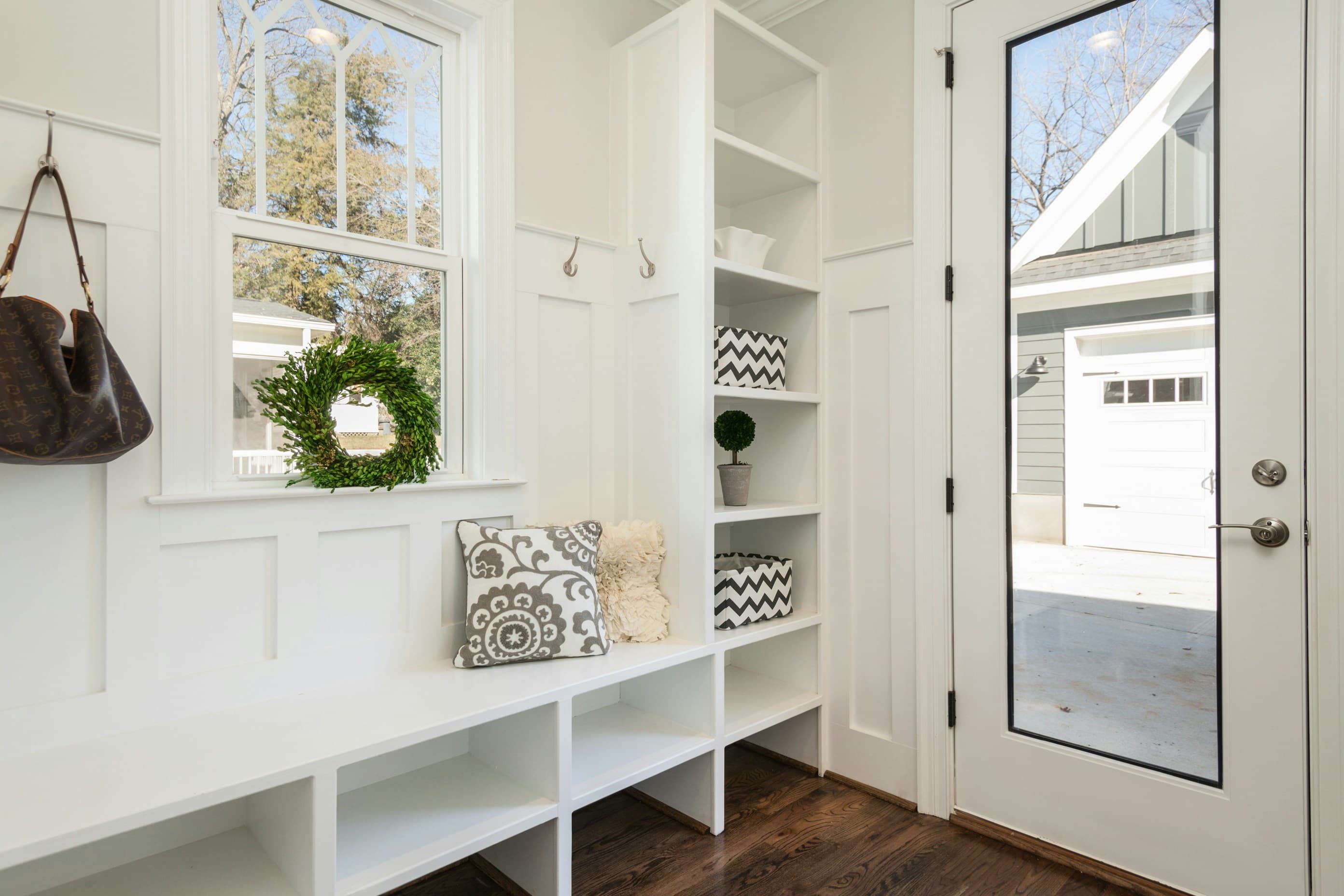 Mudroom lockers and bench